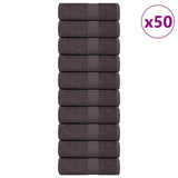 VidaXL Waschlappen 50 Stück Frogn Anthrazit 30x30 cm 100 % Baumwolle