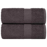 VidaXL Gästehandtücher 2 Stk. 30x50cm 360g m² 100% Baumwolle Anthrazit