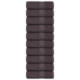 VidaXL Gästehandtücher 10 Stück 30x50cm 360g m² 100% Baumwolle Anthrazit