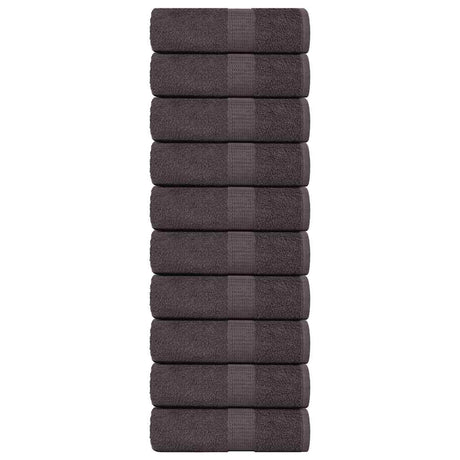 VidaXL Gästehandtücher 10 Stück 30x50cm 360g m² 100% Baumwolle Anthrazit