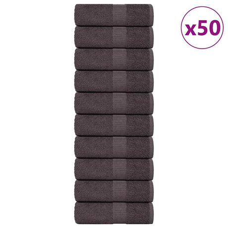 VidaXL Gästehandtücher 50 Stück 30x50cm 360g m² 100% Baumwolle Anthrazit