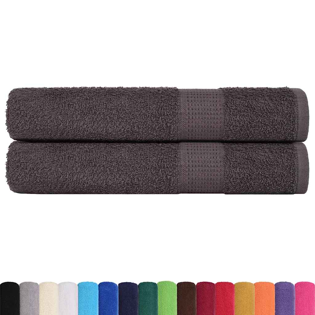 Vidaxx Handtücher 2 Stück 100x200cm 360 g m² 100% Baumwolle Anthrazit