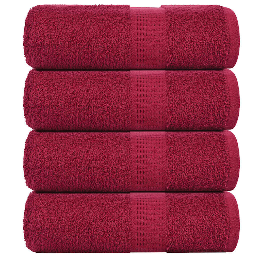 Vidaxx Waschlappen 4 Stück Frogn Bordeaux 30x30 cm 100 % Baumwolle