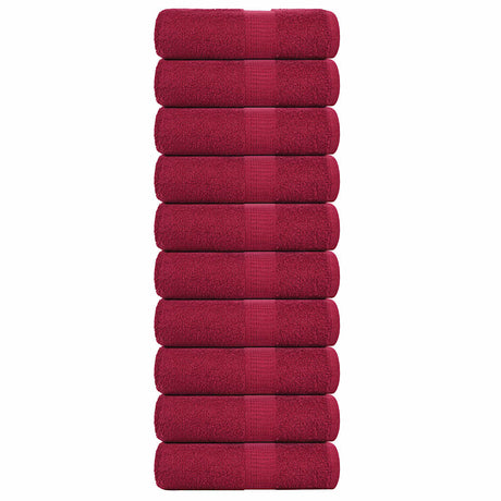 Vidaxx Waschlappen Frogn 10 Stück 30x30 cm 360 g m² bordeaux