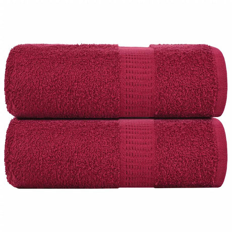 VidaXL Gästehandtücher Frogn 2 St. 30x50 cm 360 g m² Bordeaux