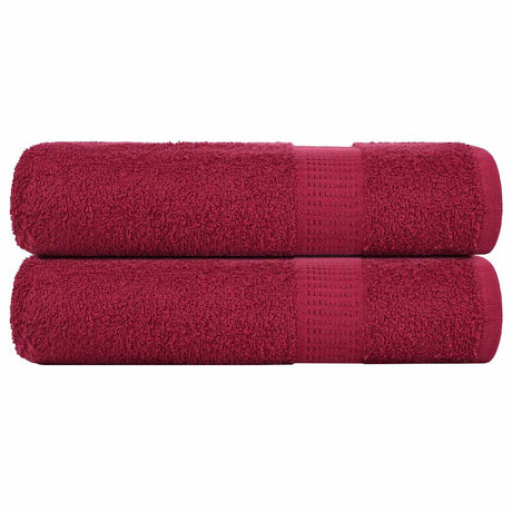 Vidaxx Handtücher 2 Stück 50x100 cm 360 g m² 100 % Baumwolle bordeauxrot