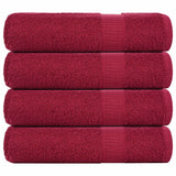 Vidaxx Handtücher 4 Stück 50x100 cm 360 g m² 100 % Baumwolle bordeauxrot