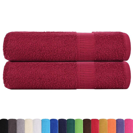 Vidaxx Duschtücher Frogn 2 St. 70x140 cm 360 g m² bordeaux