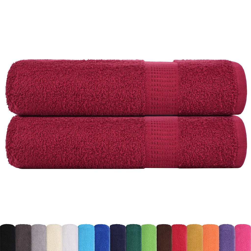 Vidaxx Duschtücher 2 Stück 70x140cm 360g m² 100% Baumwolle Burgunderrot