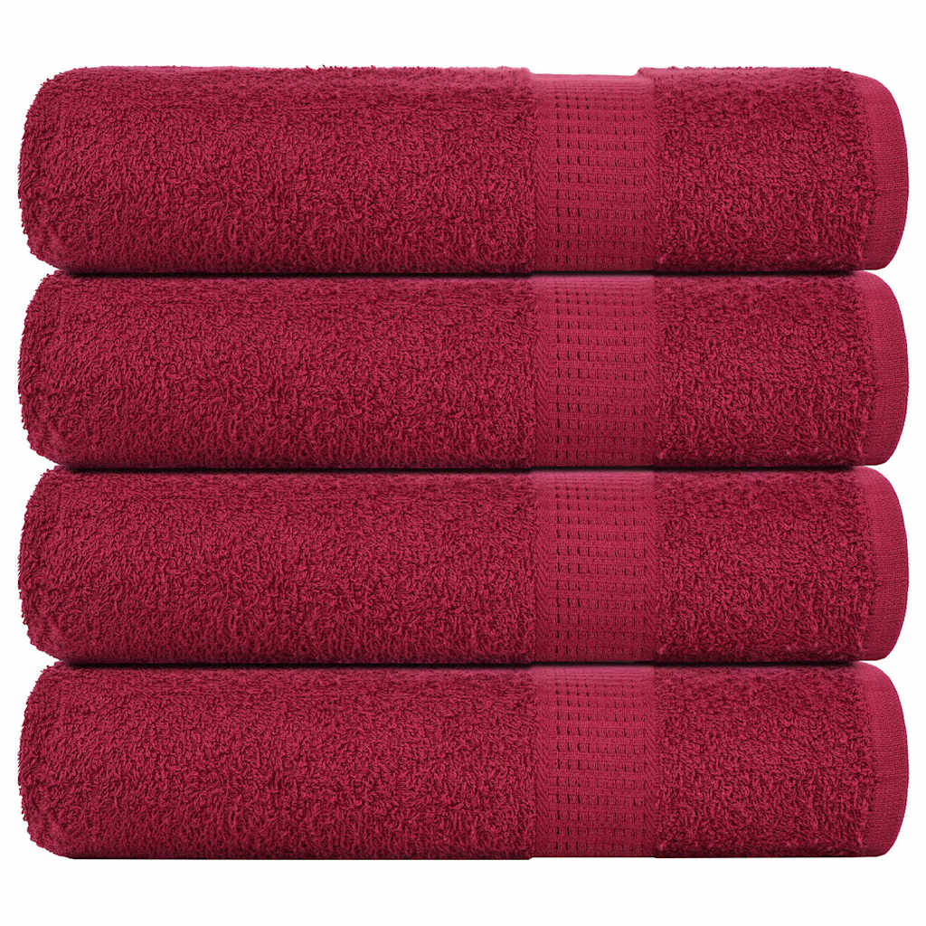 Vidaxx Duschtücher Frogn 4 St. 70x140 cm 360 g m² bordeaux