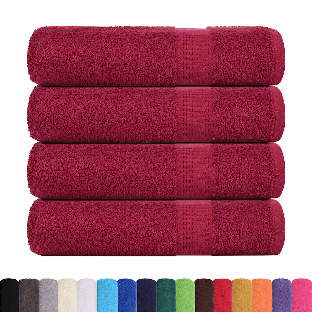Vidaxx Duschtücher Frogn 4 St. 70x140 cm 360 g m² bordeaux