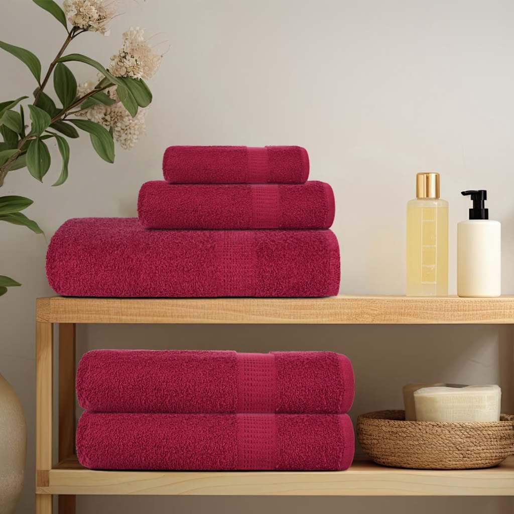 Vidaxx Duschtücher Frogn 4 St. 70x140 cm 360 g m² bordeaux