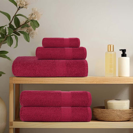 Vidaxx Duschtücher Frogn 4 St. 70x140 cm 360 g m² bordeaux