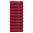 Vidaxx Duschtücher Frogn 10 Stk 70x140 cm 360 g m² bordeaux