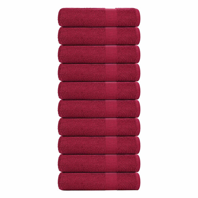 Vidaxx Duschtücher Frogn 10 Stk 70x140 cm 360 g m² bordeaux