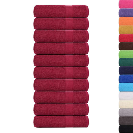 Vidaxx Duschtücher Frogn 10 Stk 70x140 cm 360 g m² bordeaux