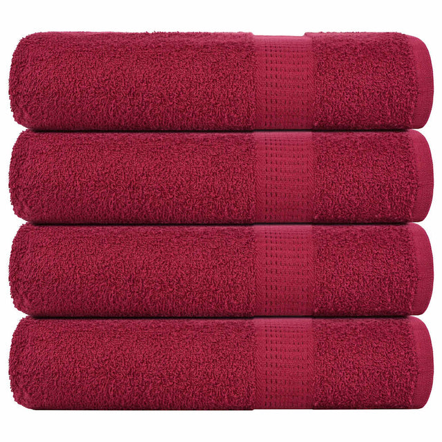 Vidaxx Badetücher Frogn 4 St. 100x150 cm 360 g m² bordeaux