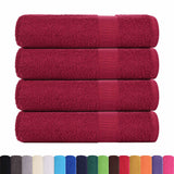 Vidaxx Badetücher Frogn 4 St. 100x150 cm 360 g m² bordeaux