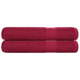 Vidaxx Saunatücher 2 Stück 80x200 cm 360g m² 100% Baumwolle Burgunderrot