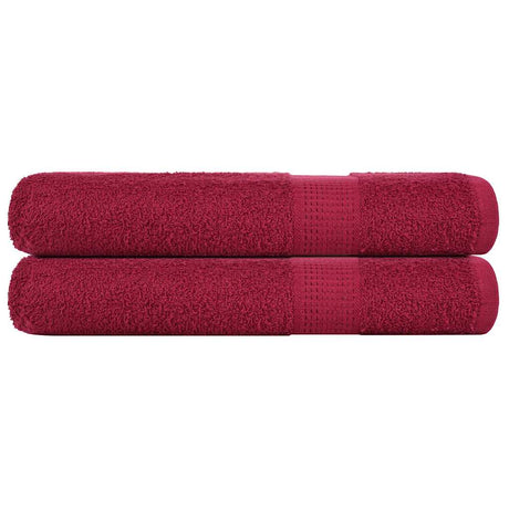 Vidaxx Saunatücher 2 Stück 80x200 cm 360g m² 100% Baumwolle Burgunderrot