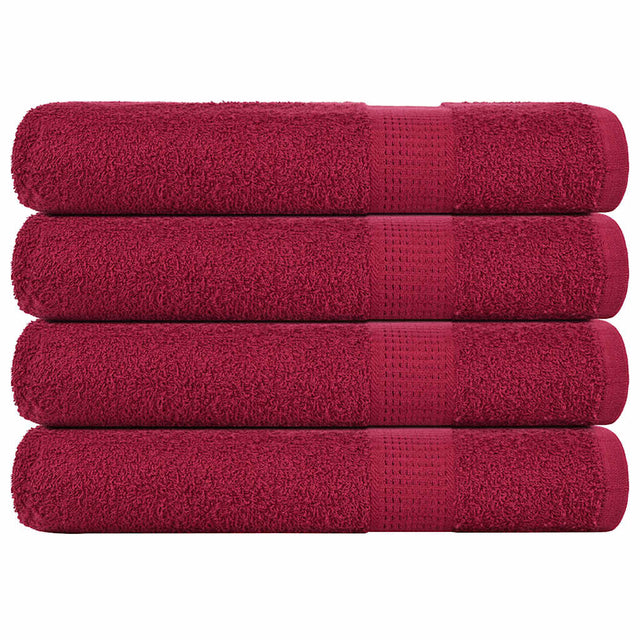 VidaXL Saunatücher Frogn 4 St. 80x200 cm 360 g m² Bordeaux
