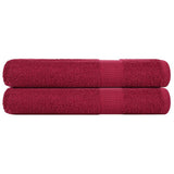Vidaxx Handtücher 2 Stück 100x200 cm 360 g m² 100 % Baumwolle Burgund