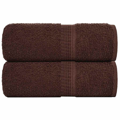 Vidaxx Waschlappen 2 Stück Froschbraun 30x30 cm 100 % Baumwolle