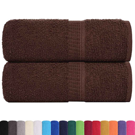 Vidaxx Waschlappen 2 Stück Froschbraun 30x30 cm 100 % Baumwolle