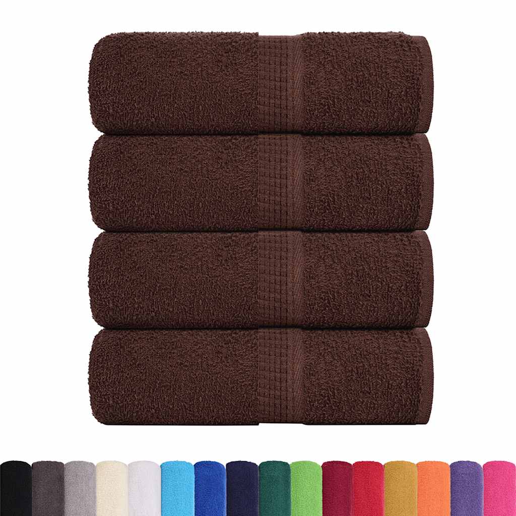 Vidaxx Waschlappen 4 Stück Froschbraun 30x30 cm 100 % Baumwolle