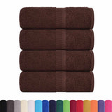 Vidaxx Waschlappen 4 Stück Froschbraun 30x30 cm 100 % Baumwolle