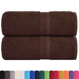 Vidaxx Gästehandtücher 2 Stück 30x50 cm 360 g m² 100 % Baumwolle braun