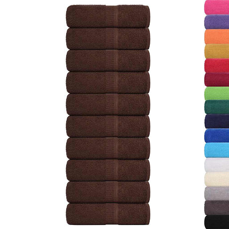 Vidaxx Gästehandtücher Frogn 10 Stück 30x50 cm 360 g m² braun