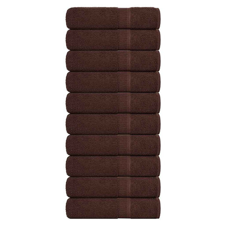 Vidaxx Handtücher Frogn 10 Stück 50x100 cm 360 g m² braun
