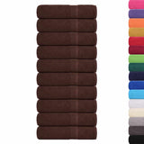 Vidaxx Duschtücher 10 Stück 70x140 cm 360 g m² 100 % Baumwolle braun