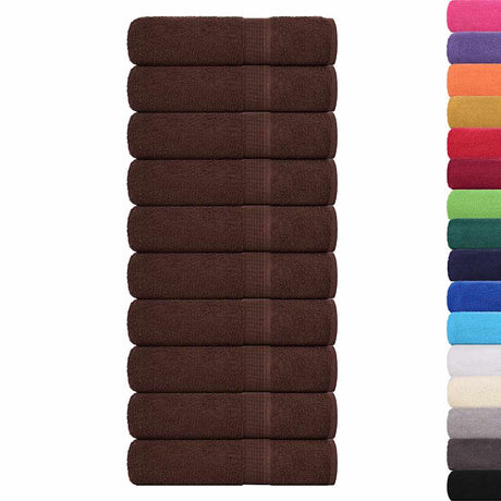 Vidaxx Badetücher 10 Stück 100x150 cm 360 g m² 100 % Baumwolle braun