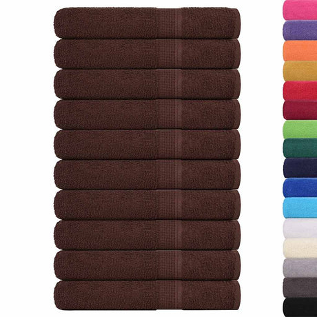 Vidaxx Saunatücher 10 Stück 80x200 cm 360 g m² 100 % Baumwolle braun