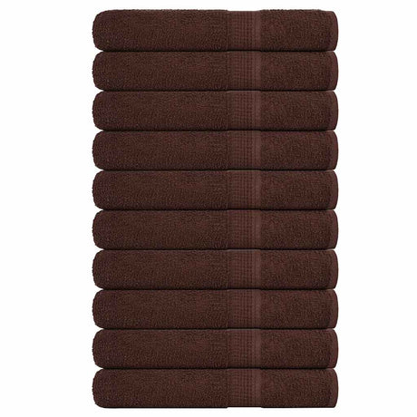 Vidaxx Handtücher Frogn 10 Stück 100x200 cm 360 g m² braun