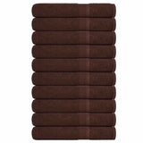 Vidaxx Handtücher 10 Stück 100x200 cm 360 g m² 100 % Baumwolle braun