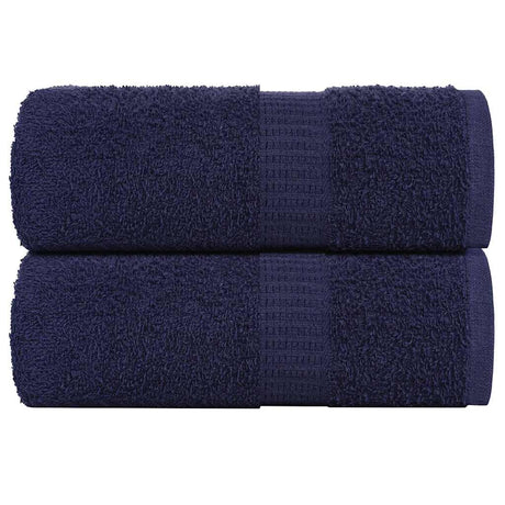 VidaXL Gästehandtücher 2 Stk. 30x50 cm 360 g m² 100 % Baumwolle Marineblau
