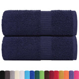 VidaXL Gästehandtücher 2 Stk. 30x50 cm 360 g m² 100 % Baumwolle Marineblau