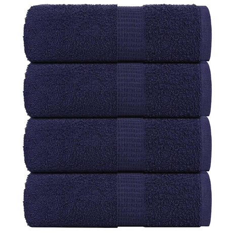 Vidaxx Gästehandtücher 4 Stück 30x50 cm 360 g m² 100 % Baumwolle Marineblau