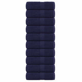 VidaXL Gästehandtücher 10 Stück 30x50 cm 360 g m² 100 % Baumwolle Marineblau