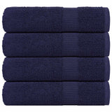 Vidaxx Duschtücher 4 Stück 70x140cm 360 g m² 100 % Baumwolle Marineblau