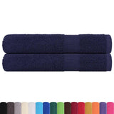 Vidaxx Saunatücher 2 Stück 80x200 cm 360 g m² 100 % Baumwolle Marineblau