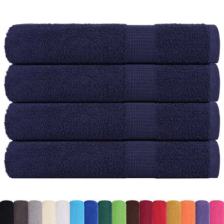 Vidaxx Saunatücher 4 Stück 80x200 cm 360 g m² 100 % Baumwolle Marineblau