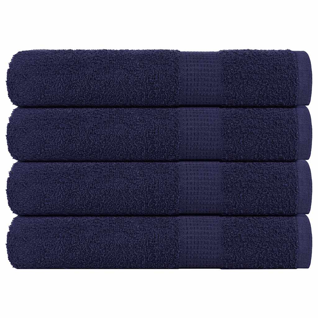 Vidaxx Handtücher 4 Stück 100x200 cm 360 g m² 100 % Baumwolle Marineblau