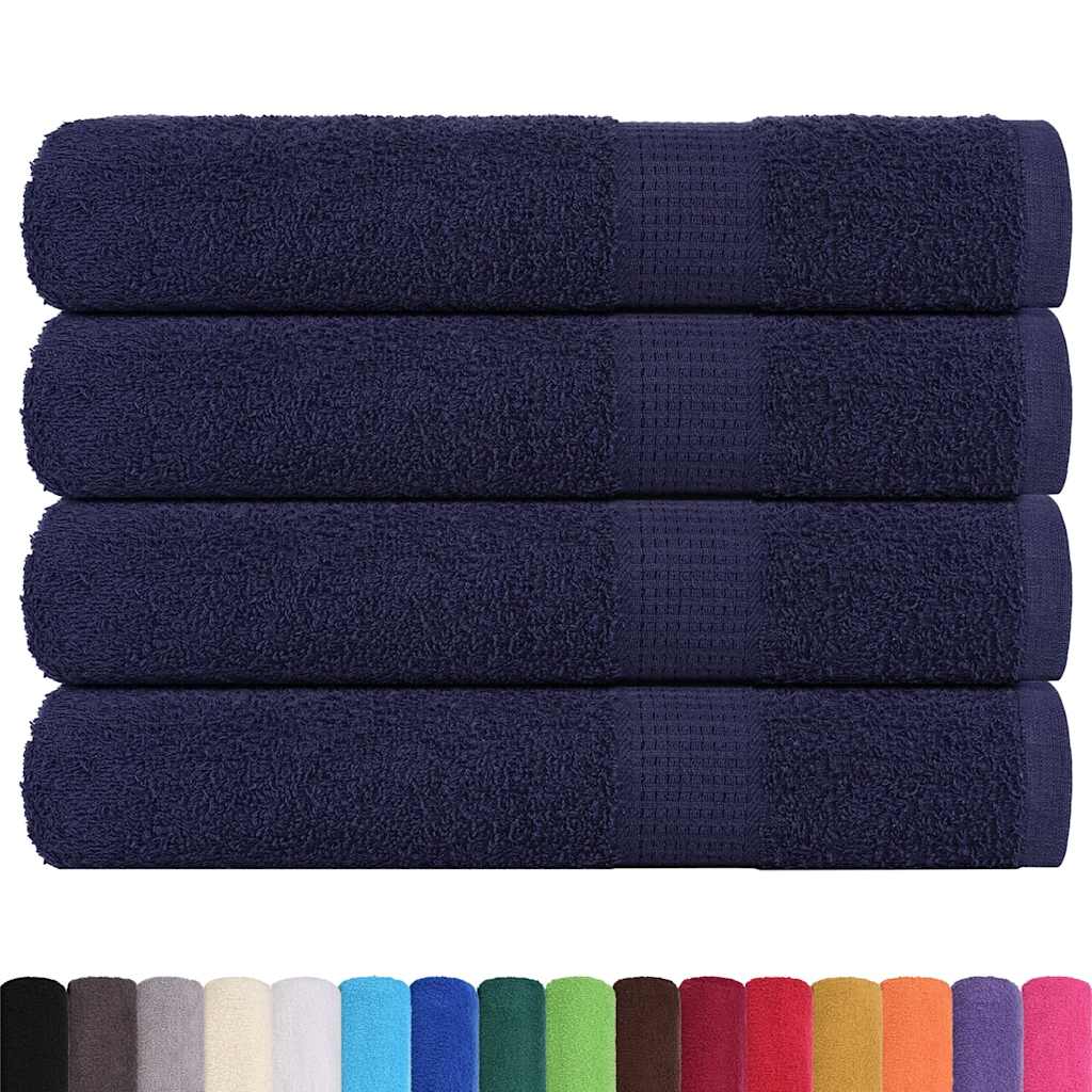 Vidaxx Handtücher 4 Stück 100x200 cm 360 g m² 100 % Baumwolle Marineblau
