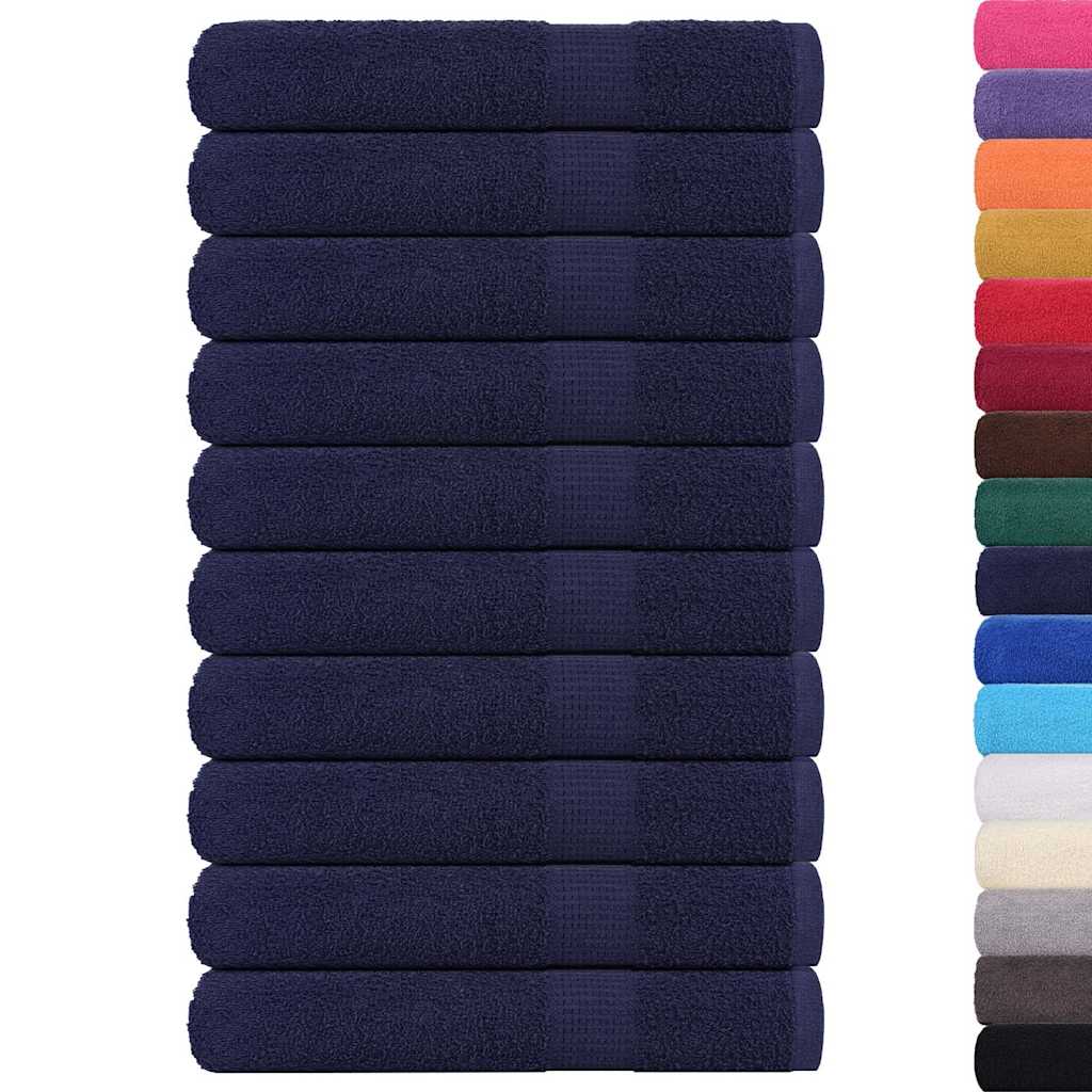 Vidaxx Handtücher 10 Stück 100x200 cm 360 g m² 100 % Baumwolle Marineblau