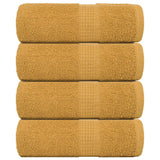 VidaXL Gästehandtücher 4 Stk. 30x50 cm 360 g m² 100 % Baumwolle goldfarben