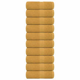 VidaXL Gästehandtücher 10 Stück 30x50 cm 360 g m² 100 % Baumwolle goldfarben